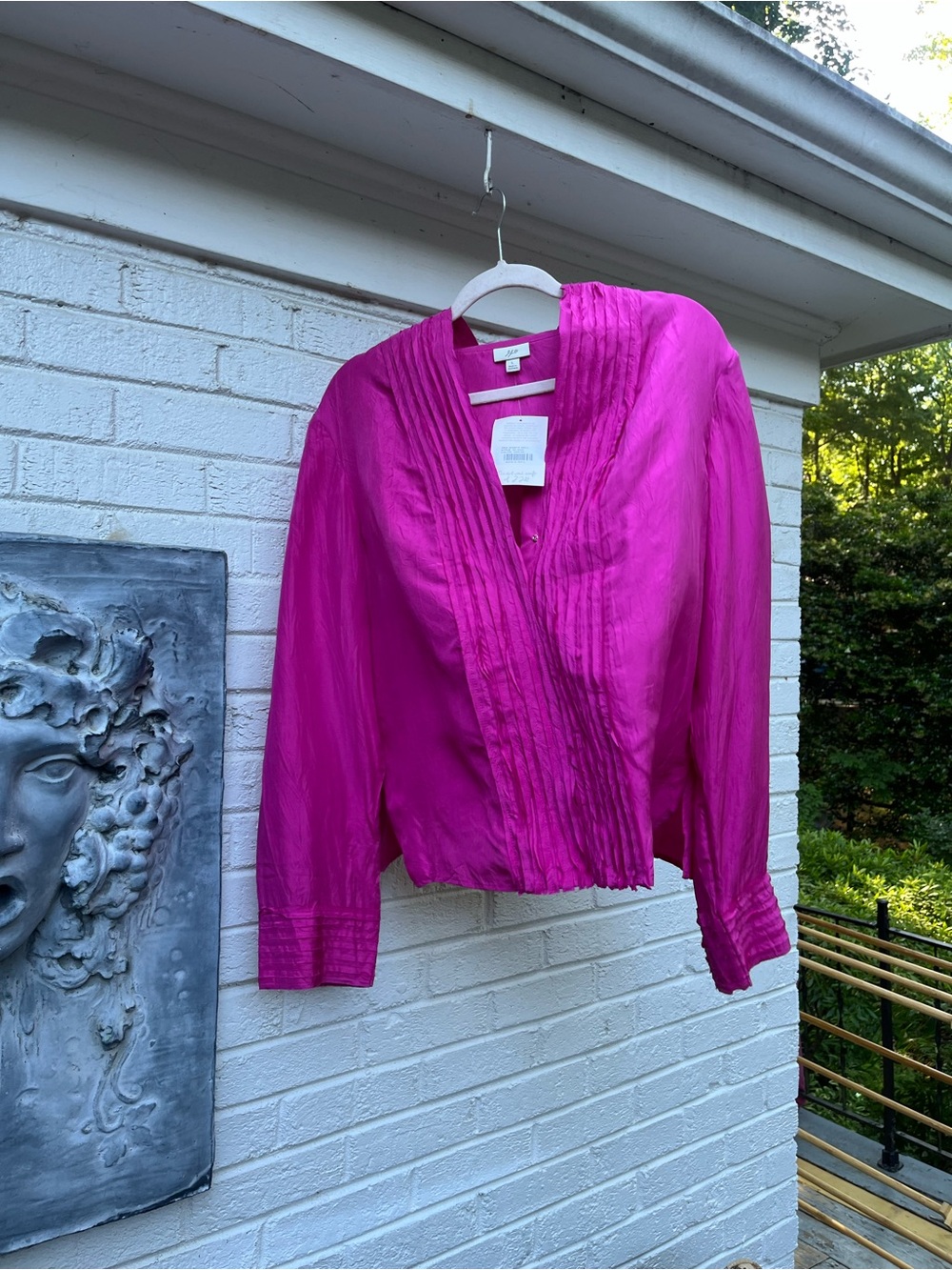 J. Jill 100% Silk pink Blouse - Picture 13 of 14